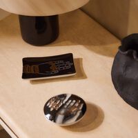 Mano Con Gioielli Ashtray Rectangular Black fornasetti mano con gioielli ashtray rectangular black