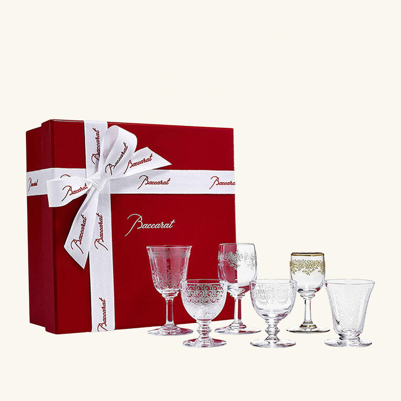 baccarat verres bijoux drinking glass clear set of 6