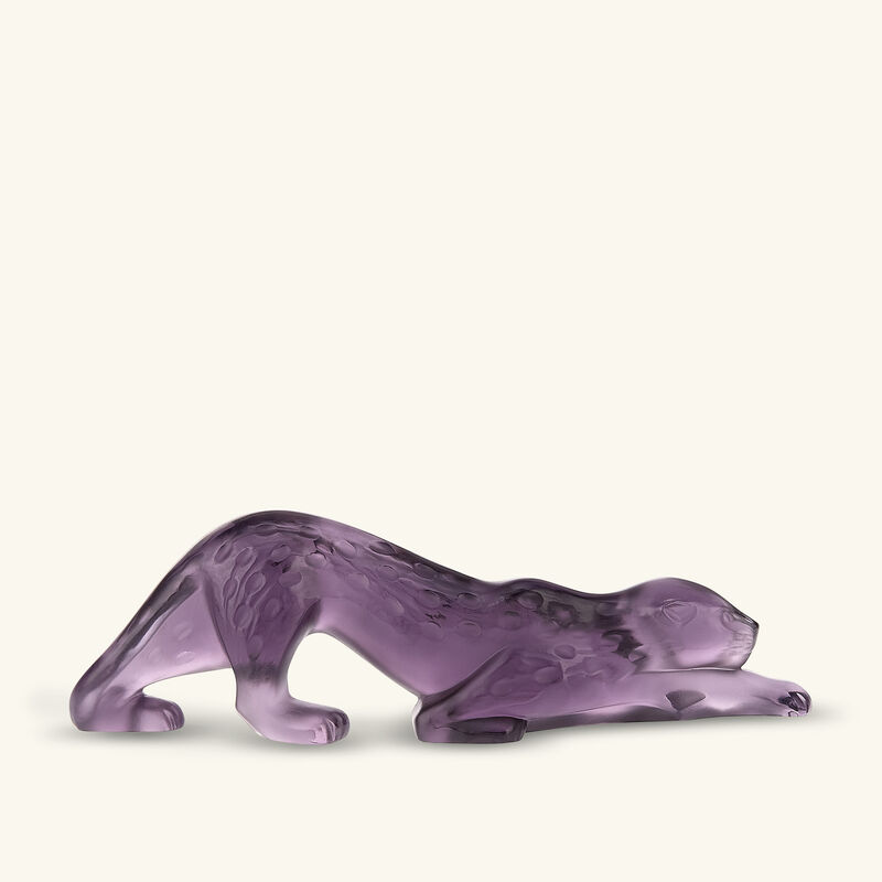 منحوتة نمر زيلا صغيرة بلون بنفسجي لاليك منحوتة نمر زيلا صغيرة بلون بنفسجي