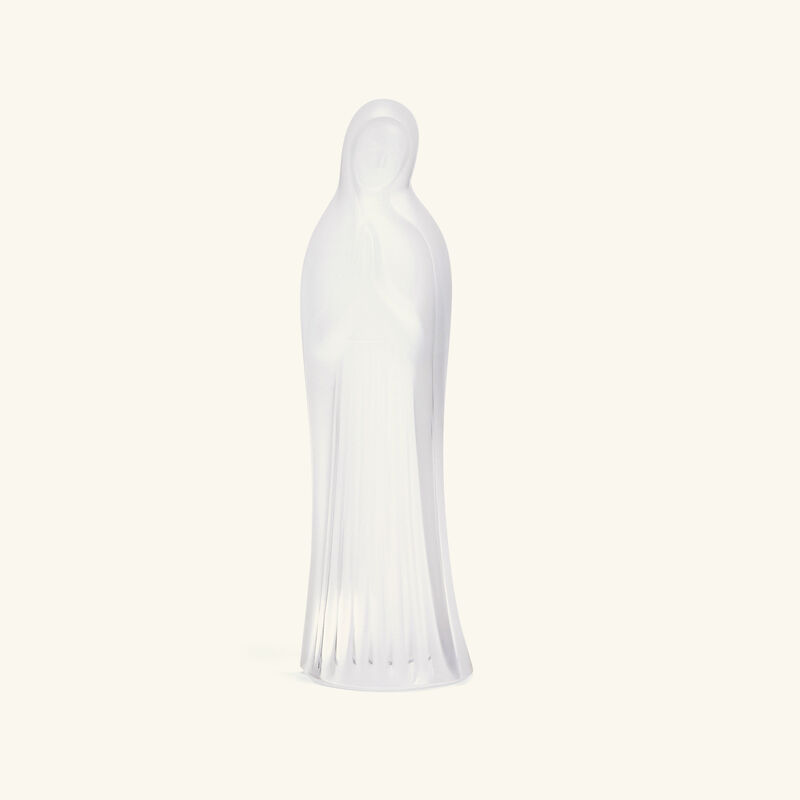 lalique virgin with hands together sculpture medium clear