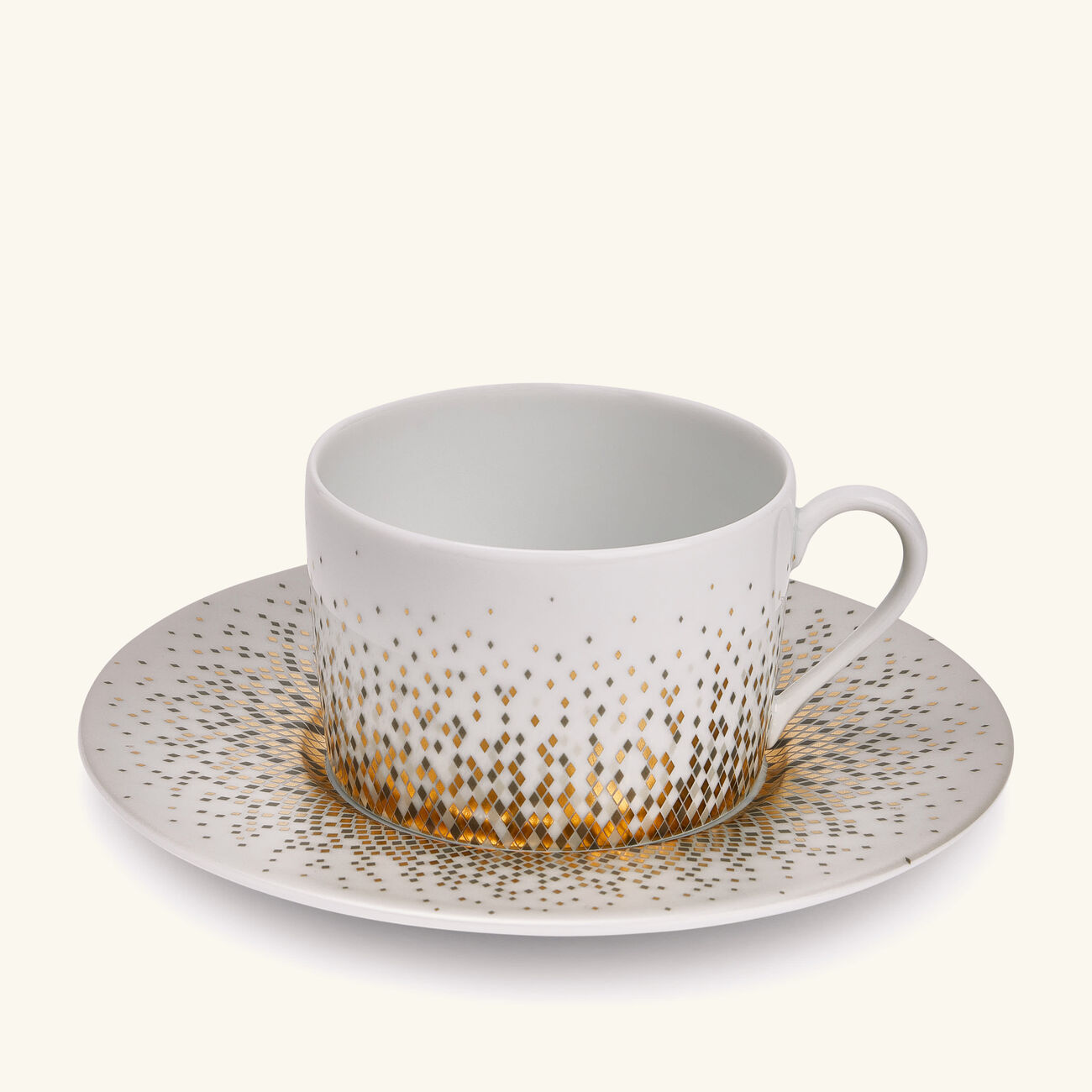 haviland souffle d or tea cup   saucer gold set of 4