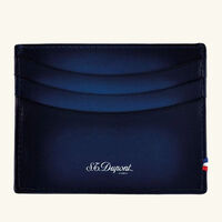 st dupont atelier blue credit card holder blue