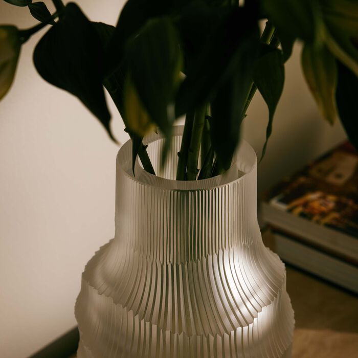 ruckl heroine rei vase round large clear