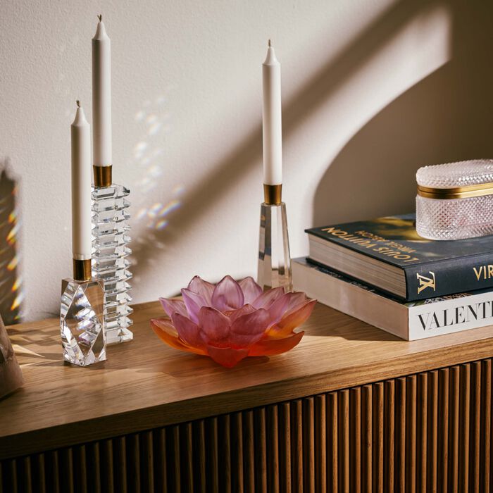 daum jardin de lotus decorative flower pink