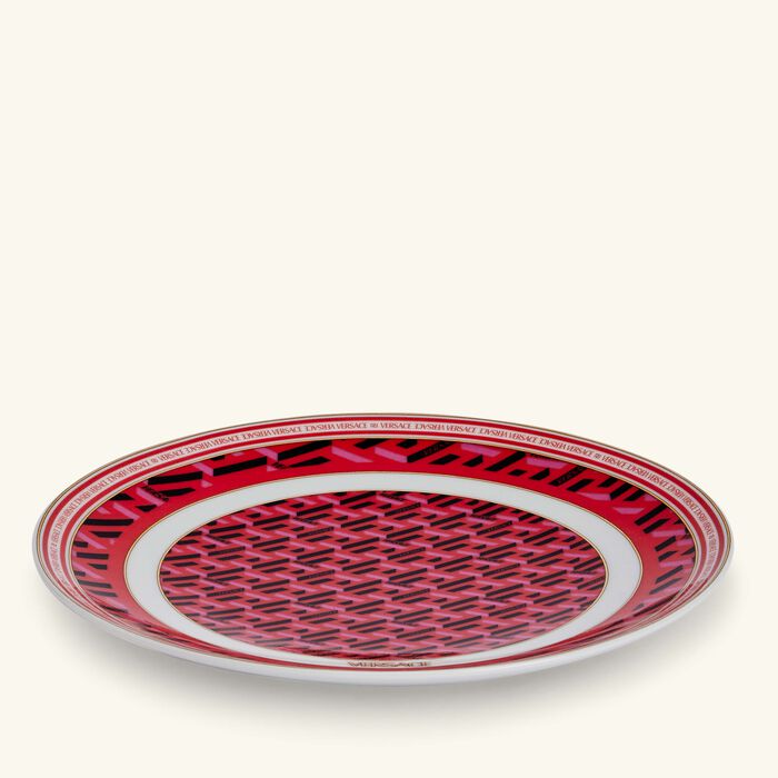 La Greca Signature Bread & Butter Plate Round Red 16cm versace la greca signature bread butter plate round red 16cm