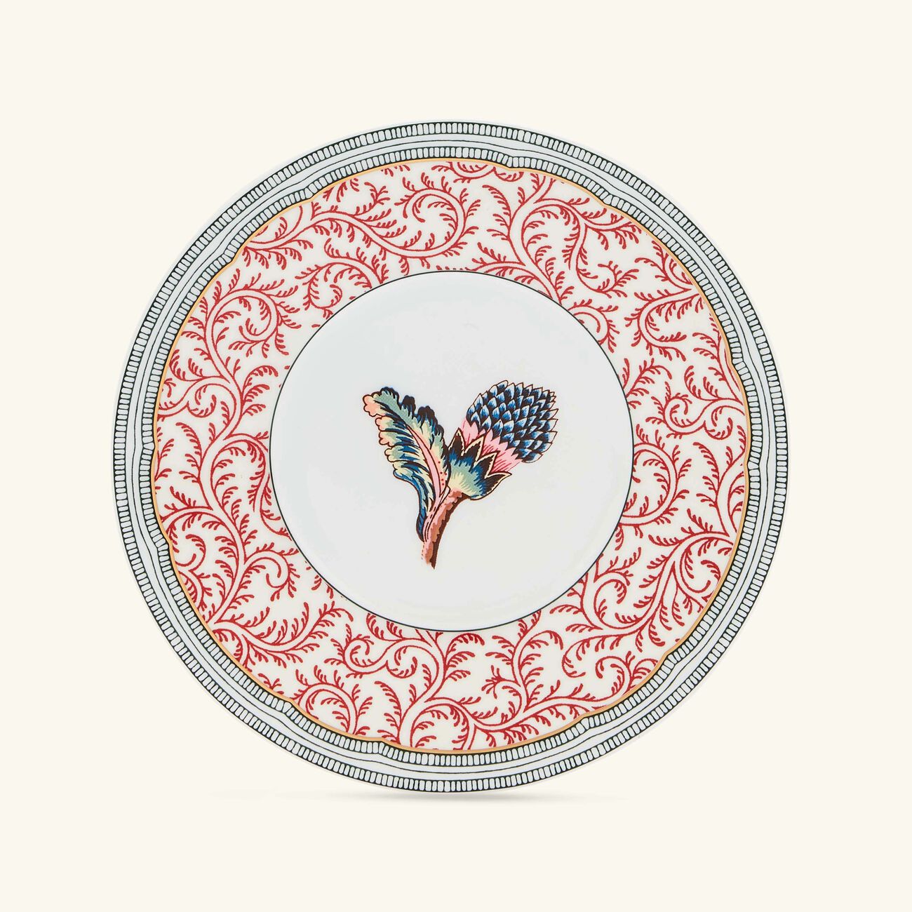 bernardaud collection braqueni  tea cup   saucer red set of 2