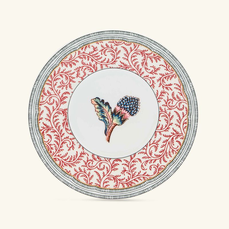 bernardaud collection braqueni  tea cup   saucer red set of 2