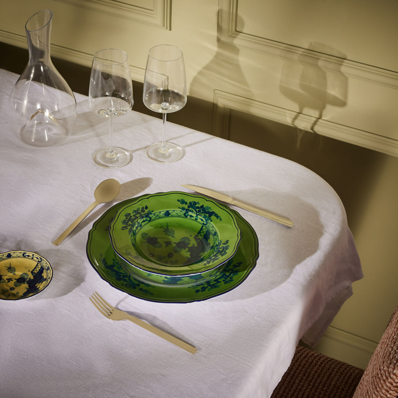 جينوري 1735 طبق الحساء أوريينتي إيتاليانو مالاكيت أخضر 24 سم