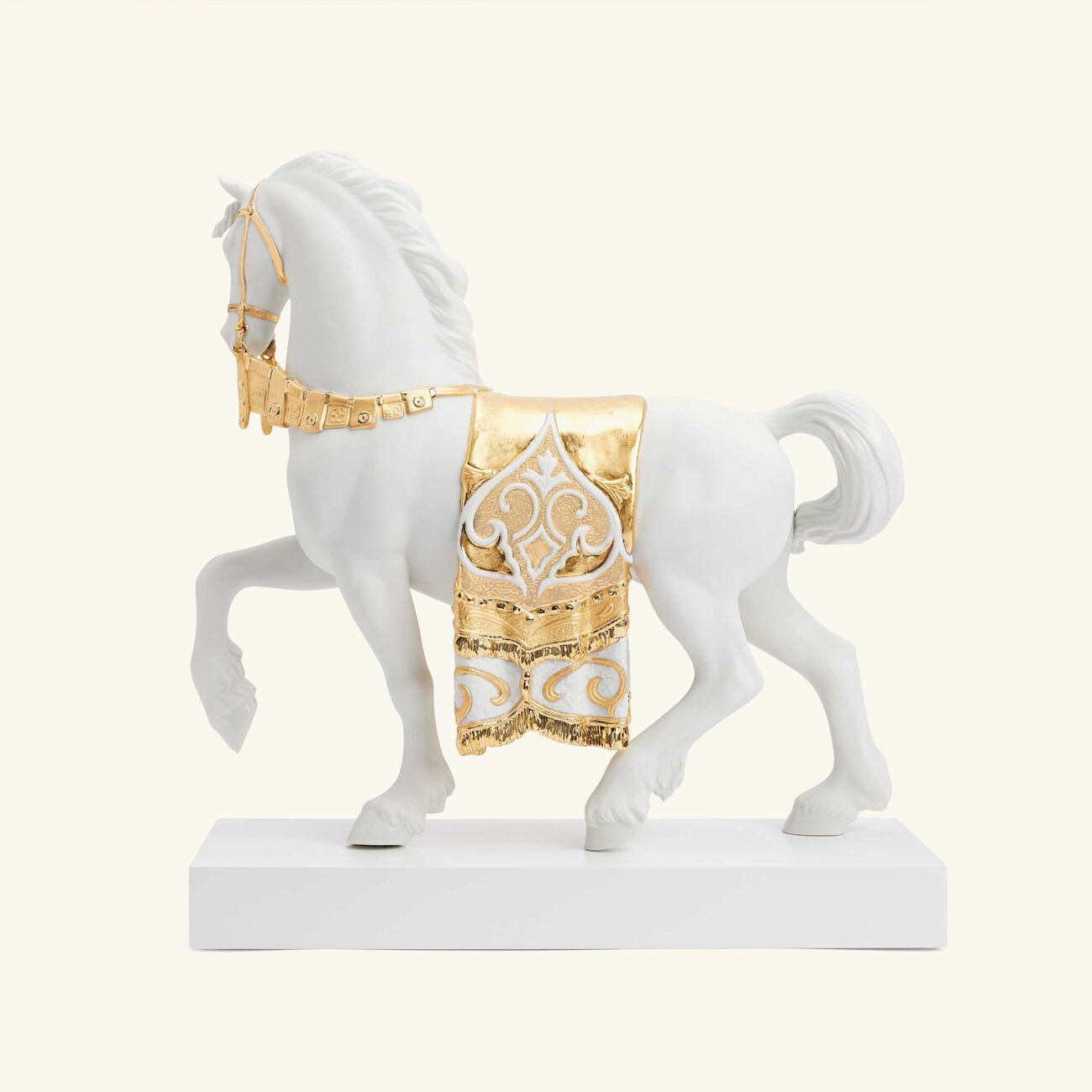 lladro a regal steed horse sculpture large gold
