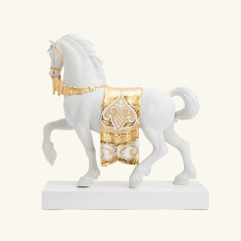lladro a regal steed horse sculpture large gold