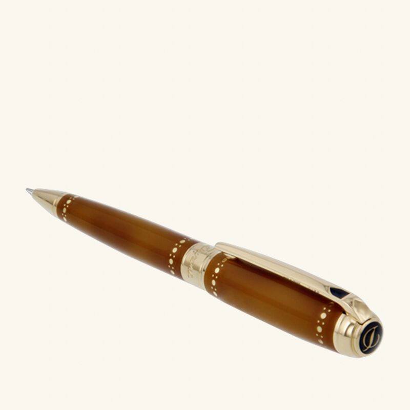 Line D Derby Ballpoint Pen Brown st dupont line d derby ballpoint pen brown