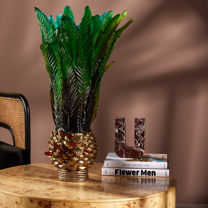 دوم مزهرية بالم بيتش كبيرة جدًا زرقاء