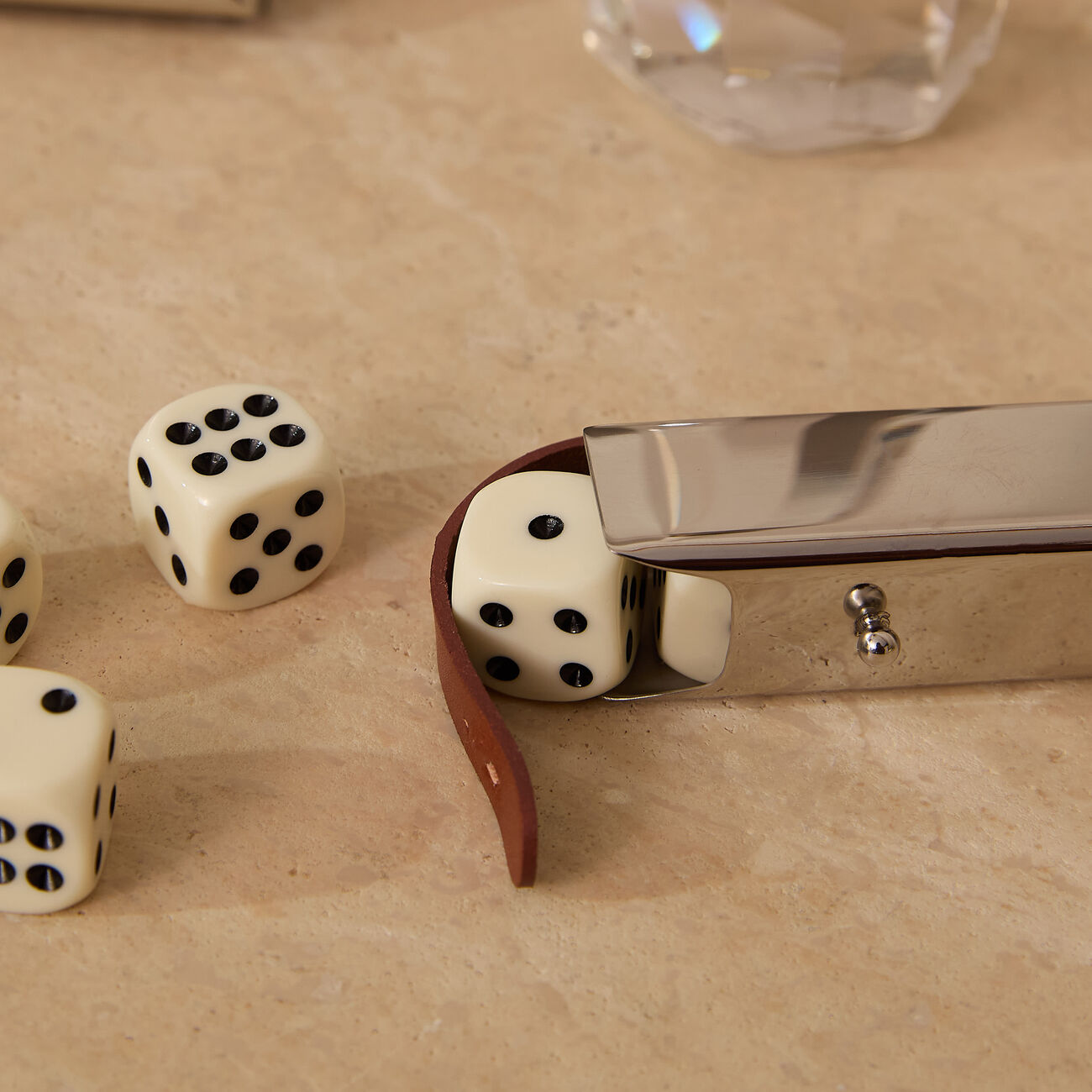 georg jensen sky dice case silver