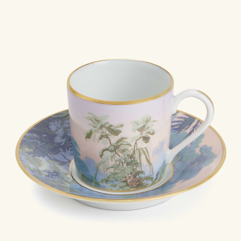 haviland le br sil coffee cup   saucer blue set of 4