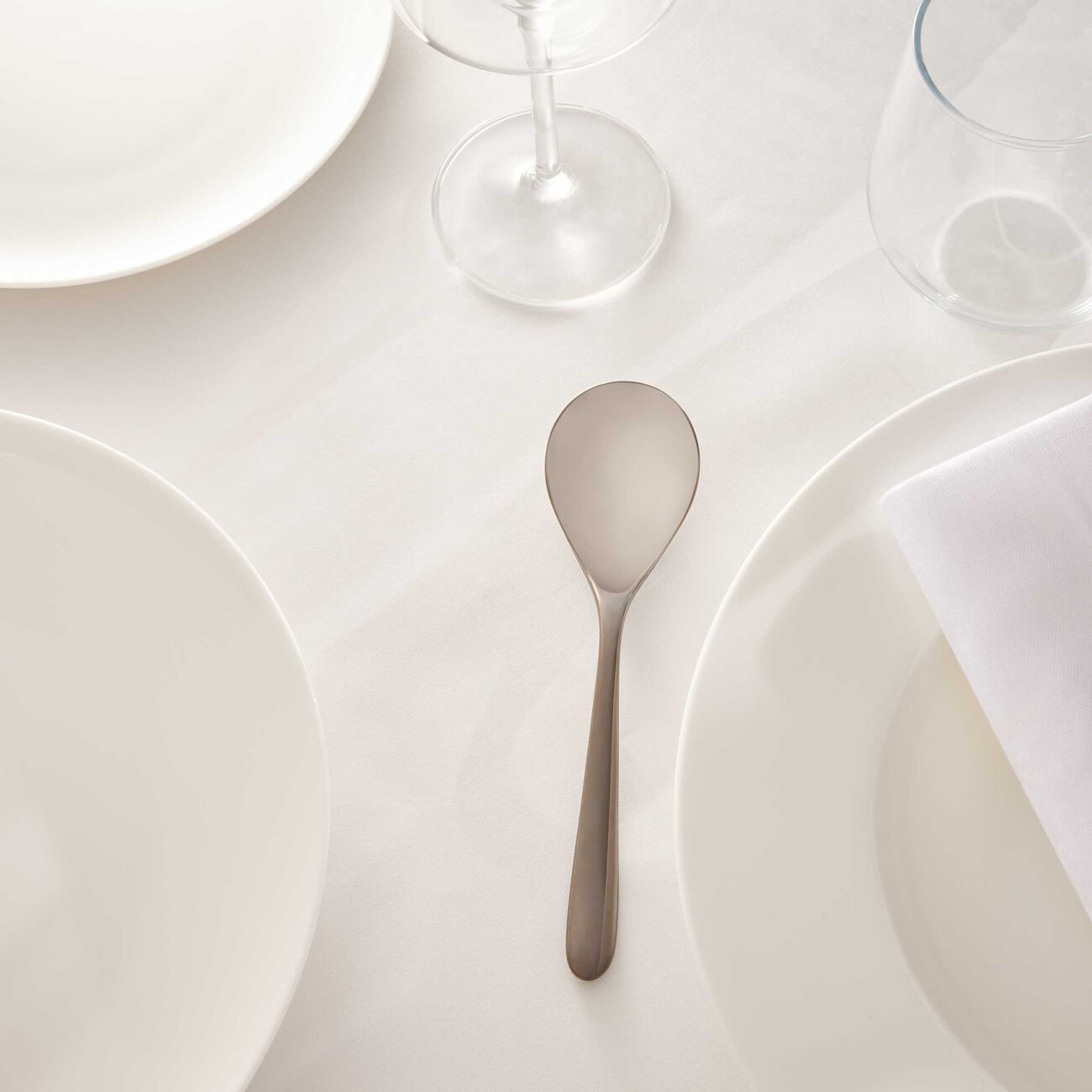 L' Ame De Cream Soup Spoon Black christofle l ame de cream soup spoon black