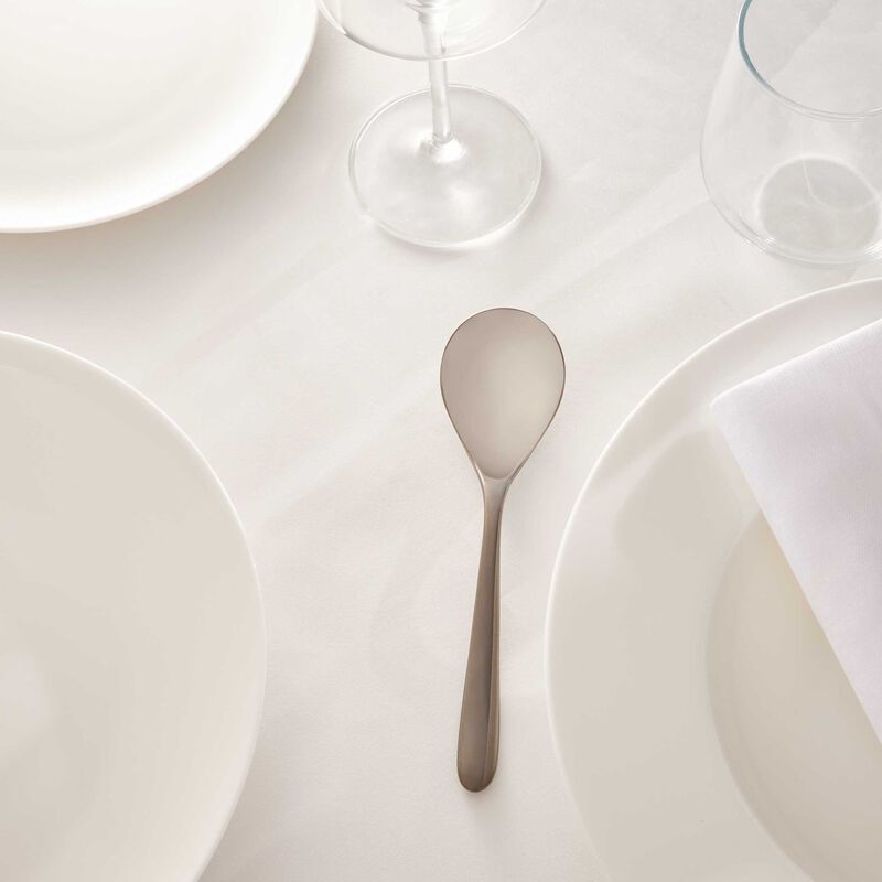 L' Ame De Cream Soup Spoon Black christofle l ame de cream soup spoon black