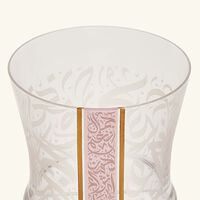 دملاج طقم نغم المؤلف من 6 كؤوس زجاجية قصيرة باللون الوردي