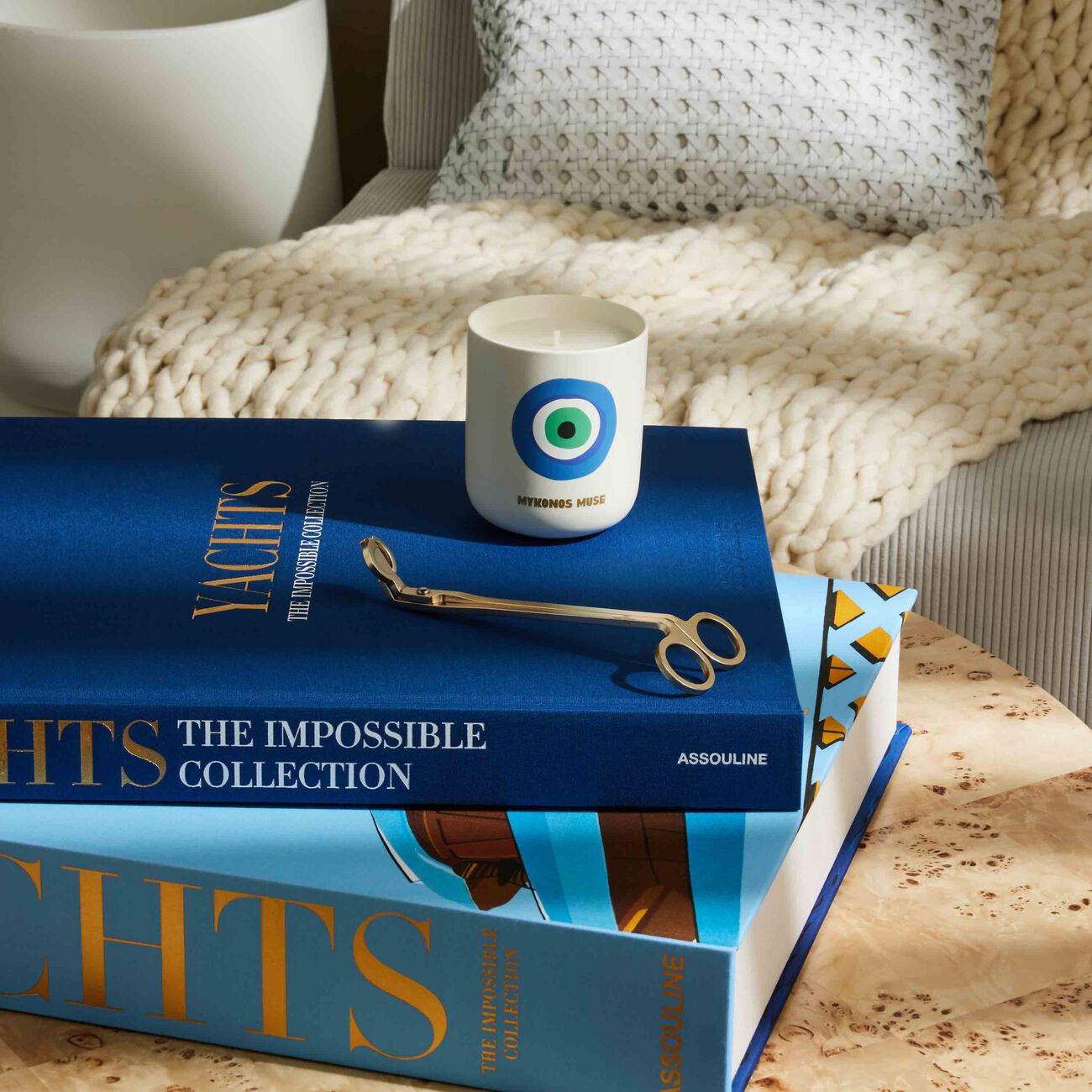 assouline mykonos muse candle