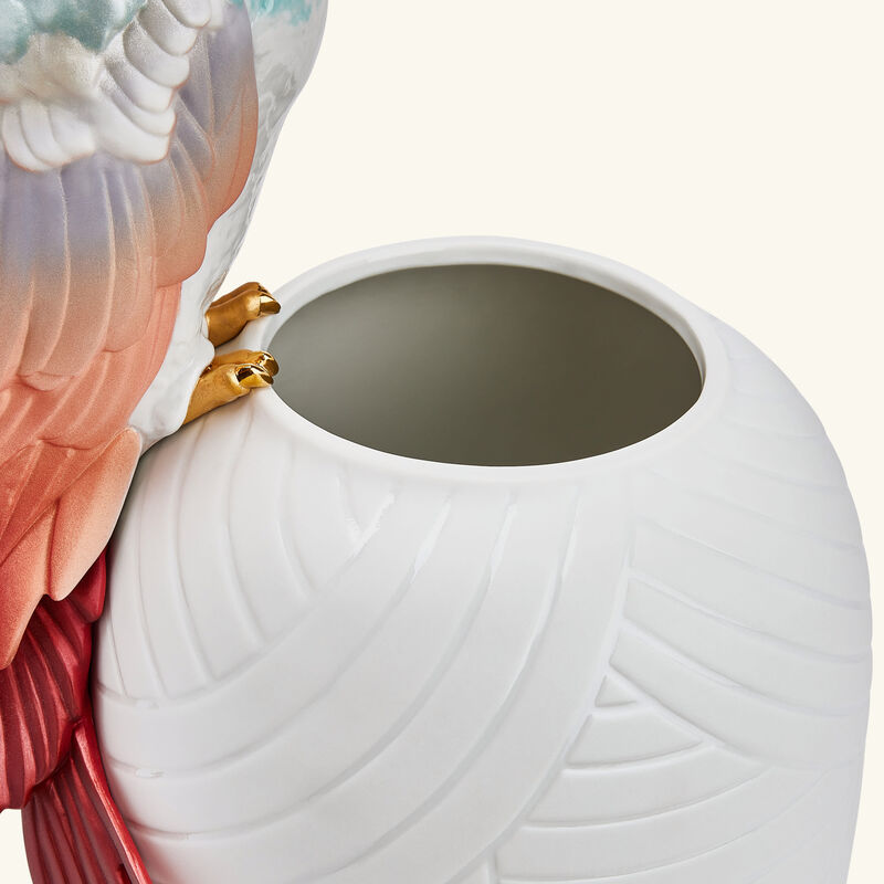 Macaw Bird Vase Large Red lladro macaw bird vase large red