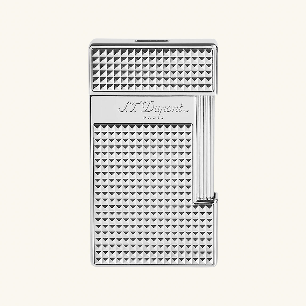 Slimmy Diamond Head Lighter Silver st dupont slimmy diamond head lighter silver