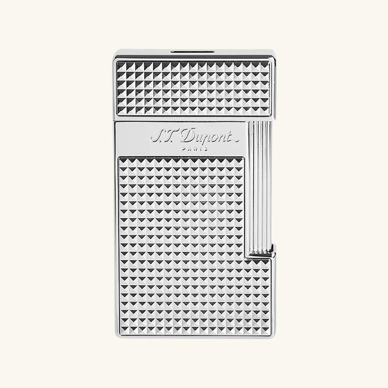 Slimmy Diamond Head Lighter Silver st dupont slimmy diamond head lighter silver