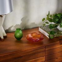 lalique plumes vase mini green