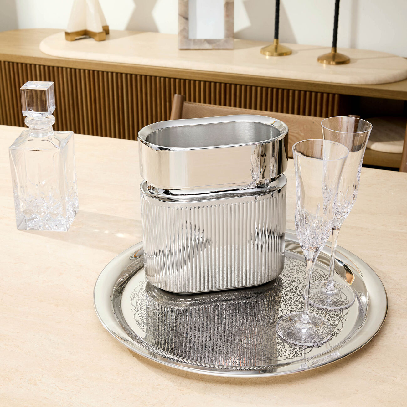 Club 30 Champagne Bucket Stainless Steel christofle club 30 champagne bucket stainless steel