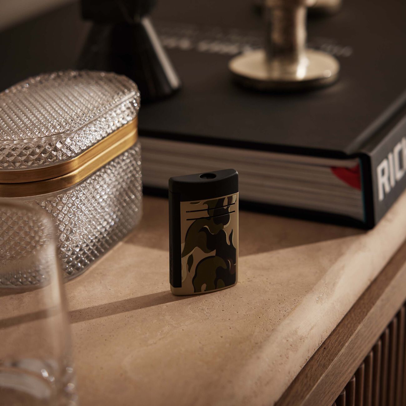 st dupont maxijet lighter camo khaki