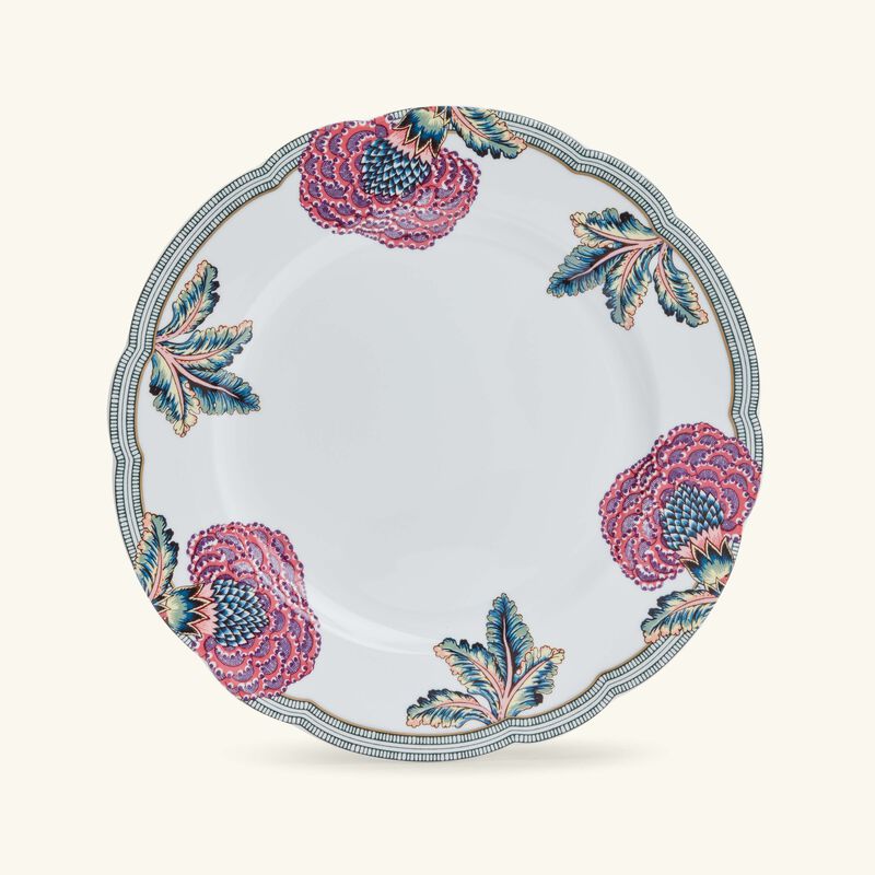 برناردو طقم مؤلف من أربعة أطباق للطعام دائرية من مجموعة براكينييه باللون الأحمر 26 سم