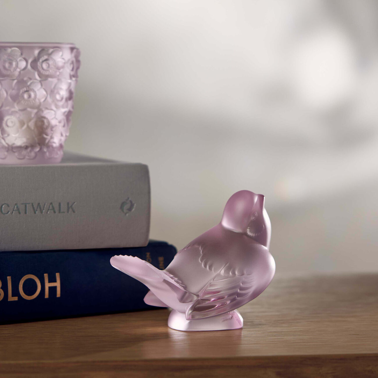 Sparrow Sculpture Small Pink lalique sparrow sculpture small pink
