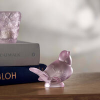 Sparrow Sculpture Small Pink lalique sparrow sculpture small pink