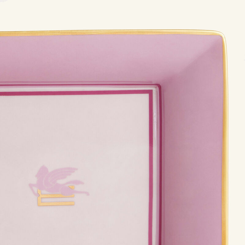 إيترو صينية بيجاسو للمقتنيات الصغيرة مربعة صغيرة وردية