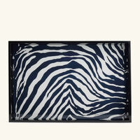 dolce gabbana casa zebra tray rectangular large black