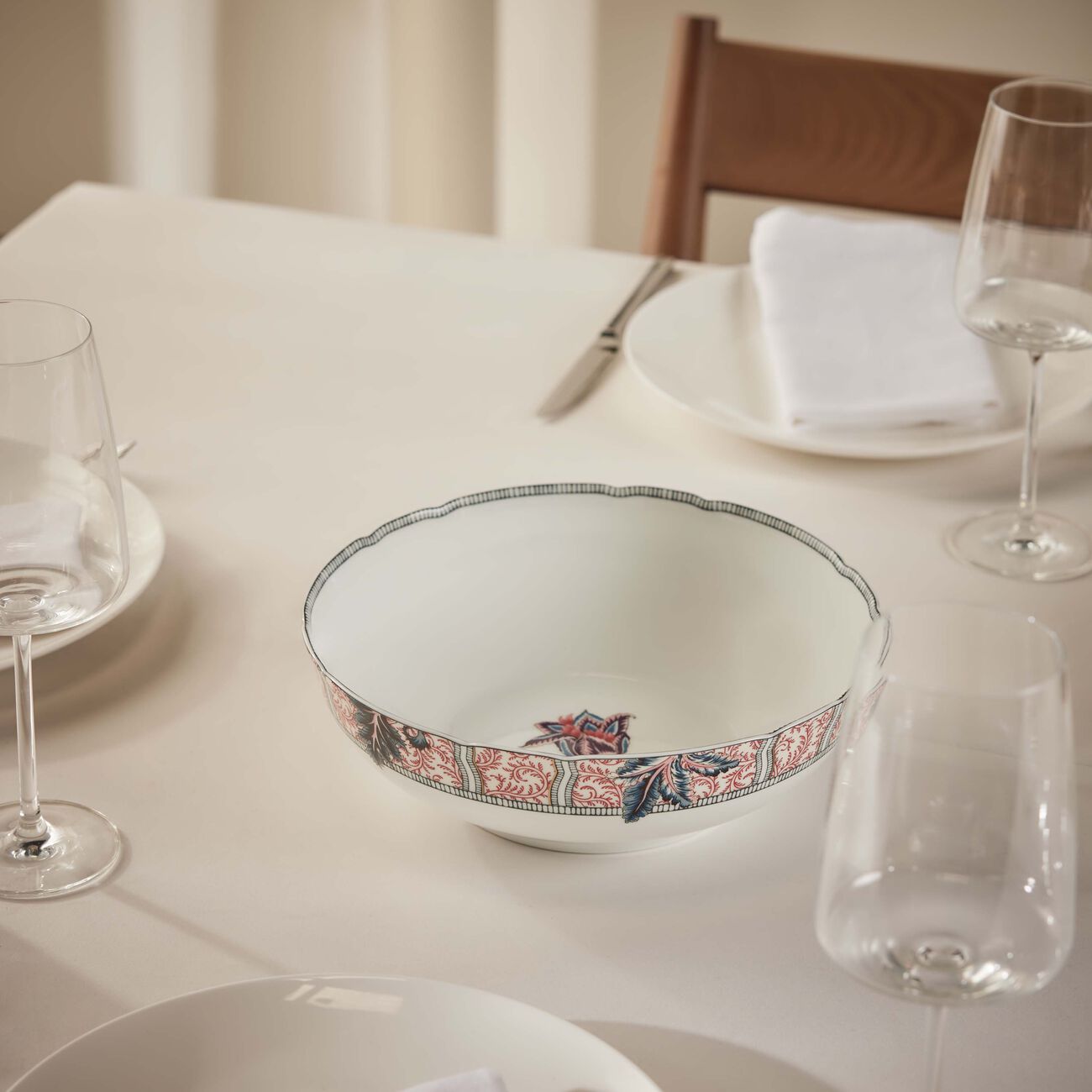 bernardaud collection braqueni  salad bowl red 25cm