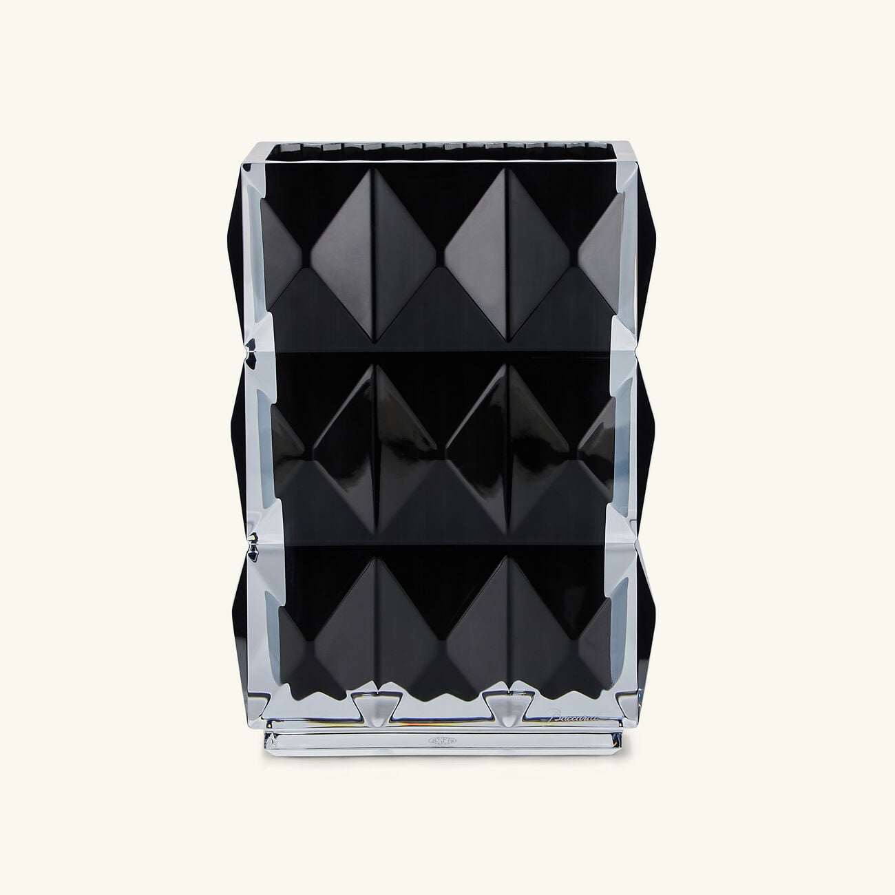 Louxor Vase Rectangular Black baccarat louxor vase rectangular black