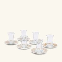 silsal tamrah by razan alazzouni arabic tea cup   saucer gold set of 6