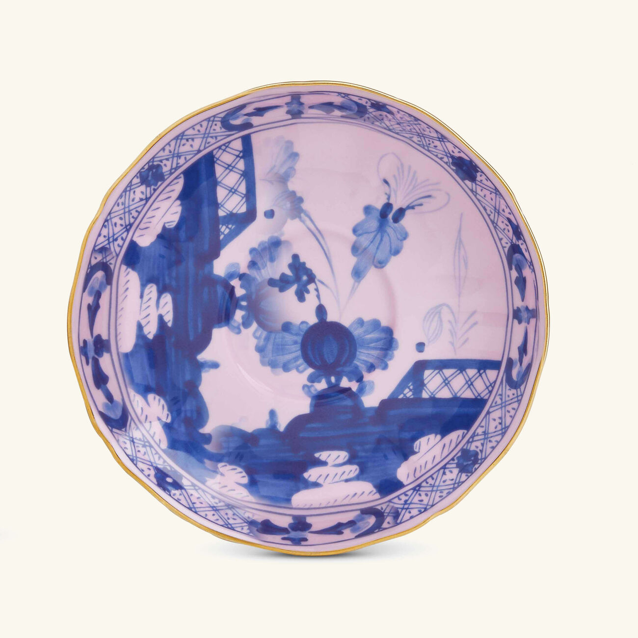 ginori 1735 oriente italiano azalea tea saucer pink