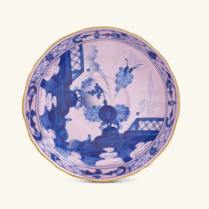 ginori 1735 oriente italiano azalea tea saucer pink
