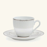 كريستوفل طقم مالميزون إمبيريال مؤلف من فنجانين للقهوة مع صحنيهما باللون الأبيض