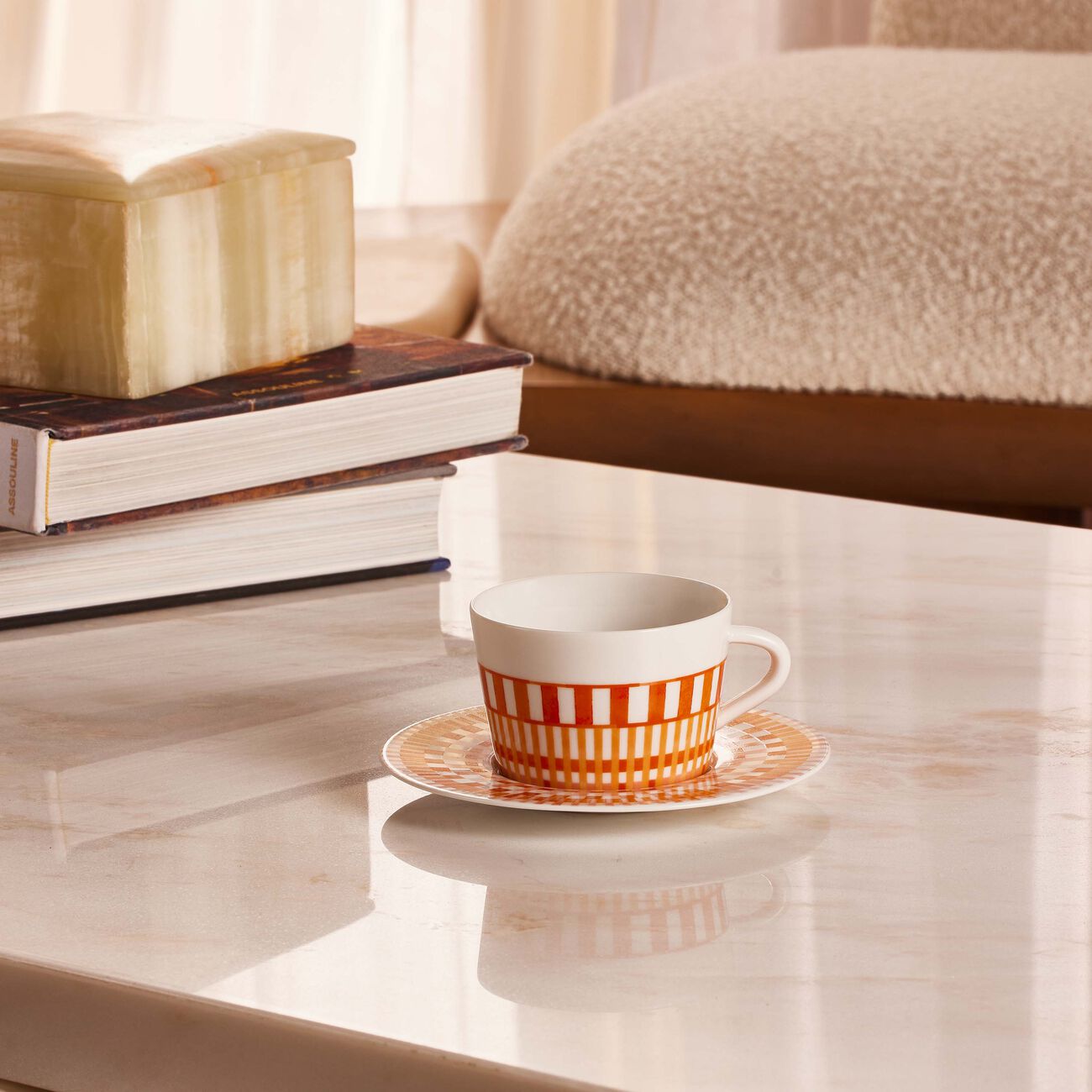 Terra Rosa Tea Cup & Saucer Orange bernardaud terra rosa tea cup saucer orange