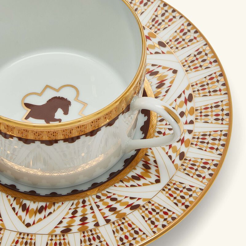 haviland cavalier royal tea cup   saucer gold set of 2