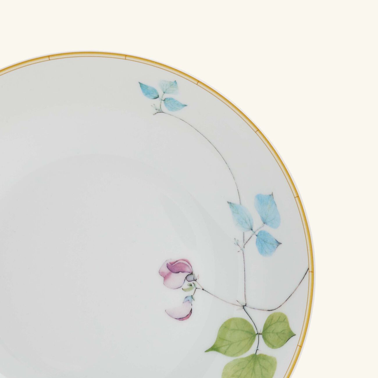 bernardaud jardin indien soup plate round white 19cm