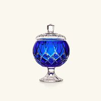 ماريو تشيوني علبة حلوى زرقاء بقاعدة مرتفعة وغطاء