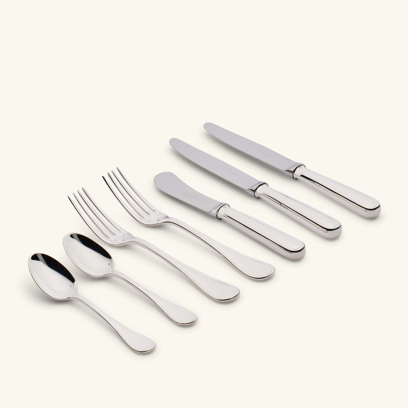 كريستوفل طقم آلبي للفطور من 7 قطع مطلية بالفضة