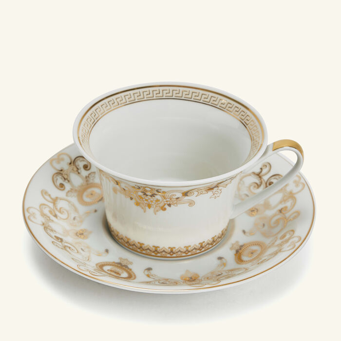 فيرساتشي طقم فناجين الشاي ميدوزا جالا باللون الأبيض