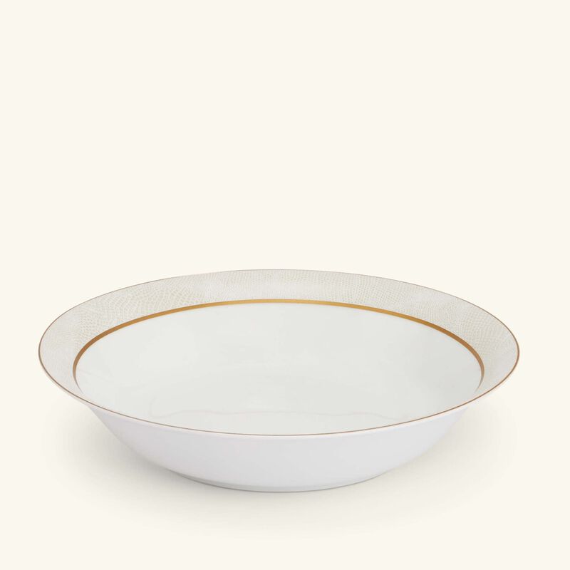 Sauvage Blanc Open Vegetable Bowl Gold bernardaud sauvage blanc open vegetable bowl gold