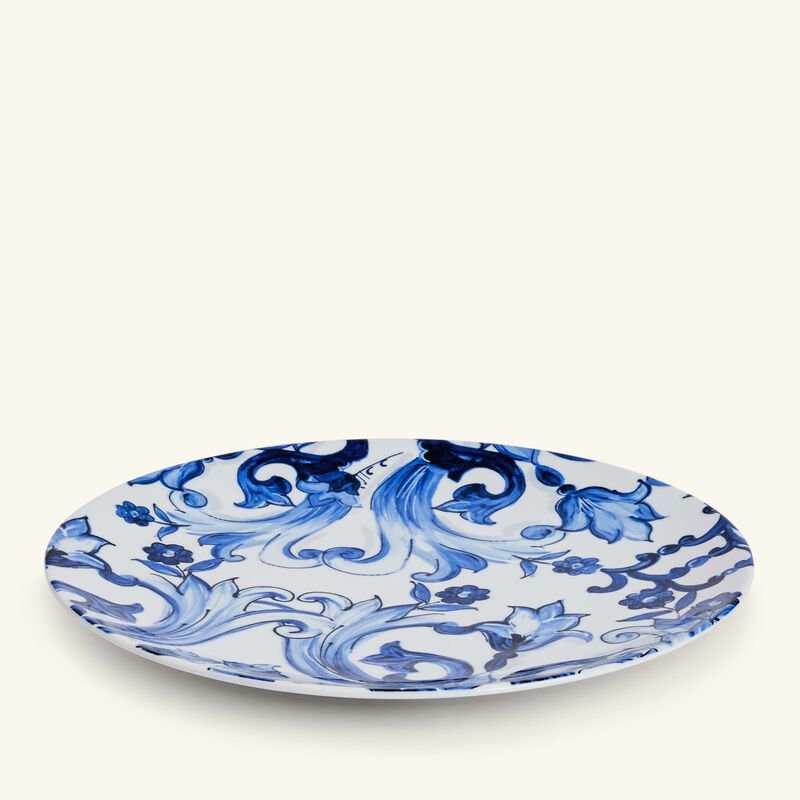 Blu Mediterraneo Fiore Piccolo Charger Plate Blue Round 31cm dolce gabbana casa blu mediterraneo fiore piccolo charger plate blue round 31cm