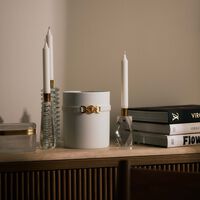 Medusa 95 Vase Round Small White versace medusa 95 vase round small white