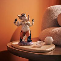 Dancing Ganesha Sculpture Medium White lladro dancing ganesha sculpture medium white