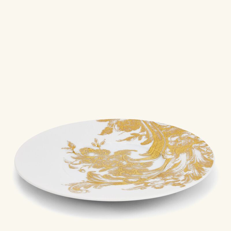 هافيلاند طبق الخبز والزبدة ستانيسلاس دائري باللون الذهبي 16 سم